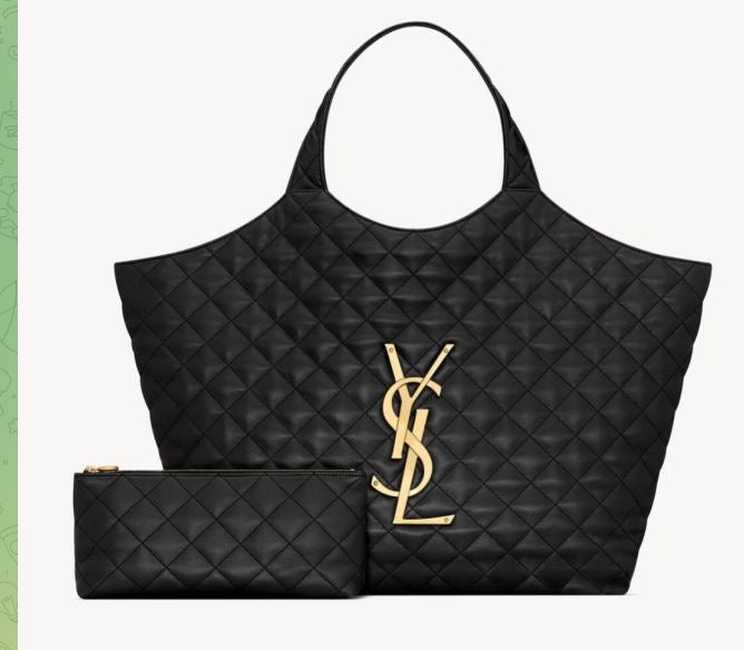 ICARE TOTE IN BLACK LEATHER TOTE ONLY.