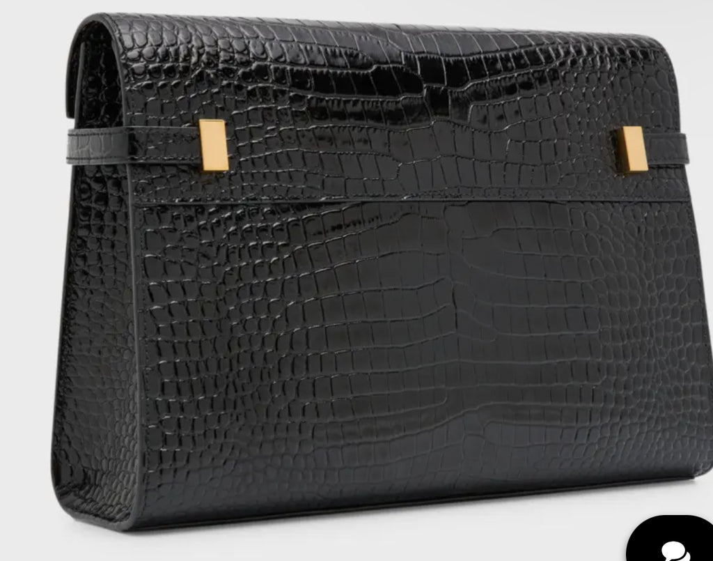 Ysl croco Medium Manhathan