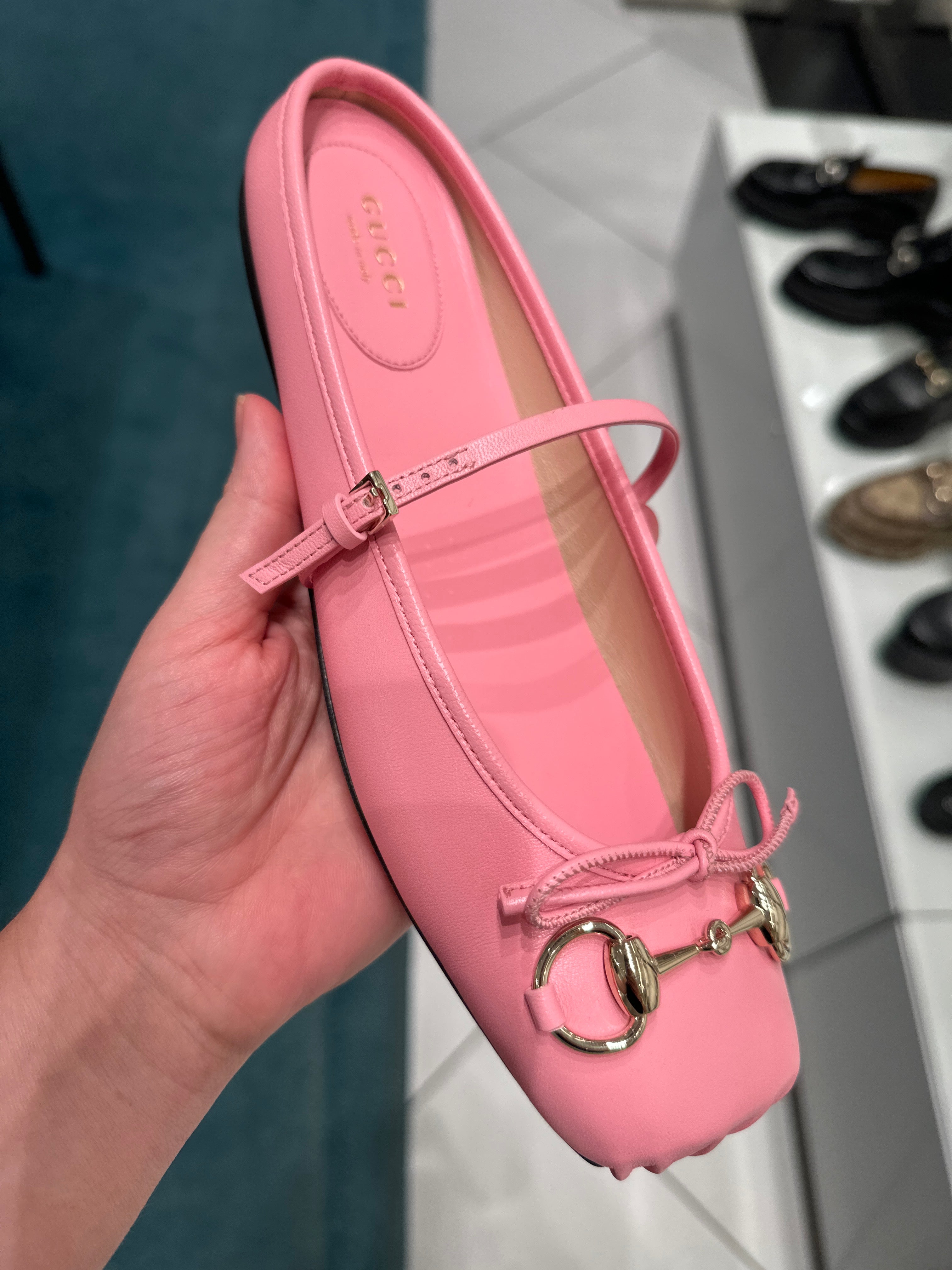 Gg mules 39.5 pink leather