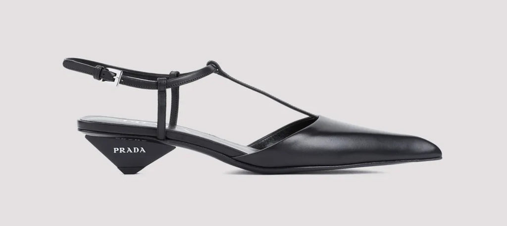Prada sling back black pump