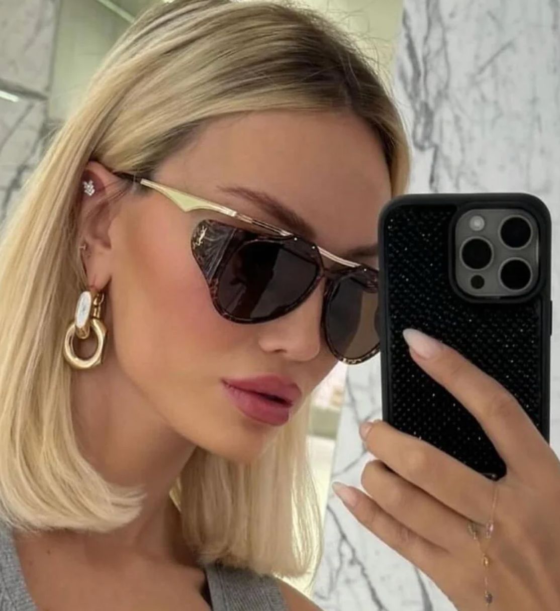 Ysl Amelia sunglasses brown / gold