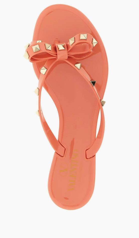 Valentino rubber bow slides 41