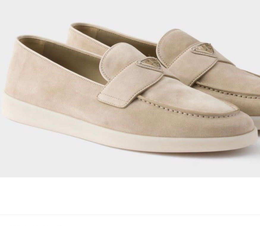 Prada loafers size 38 beige suede