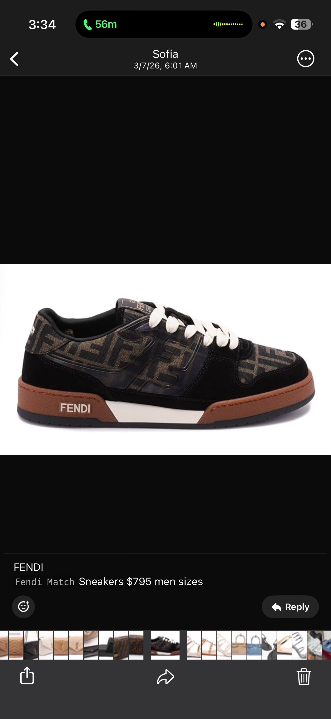 Fendi ff sneakers 7 Uk / 8 uk