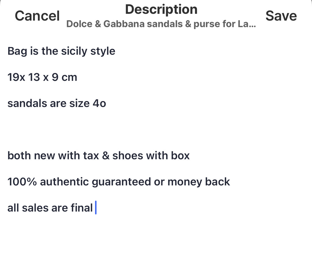 Dolce & Gabbana sandals & purse for Laura