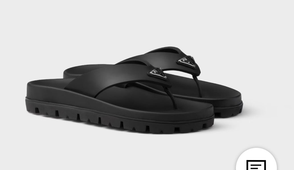 Prada rubber slides 38