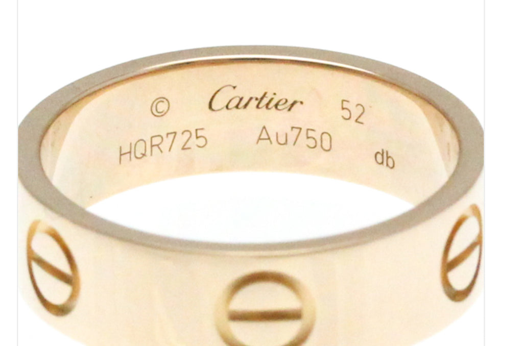 Cartier live ring thick band 52 rose gold