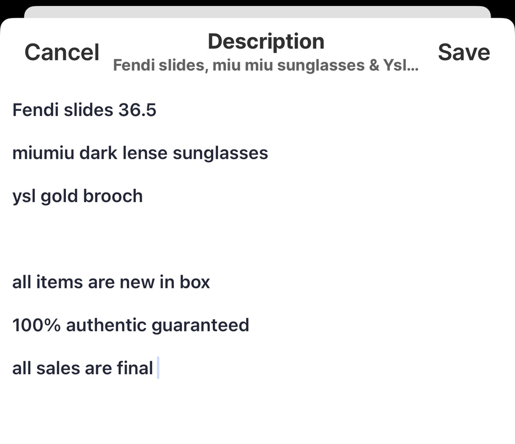Fendi slides, miu miu sunglasses & Ysl brooch for Miurel “balance “