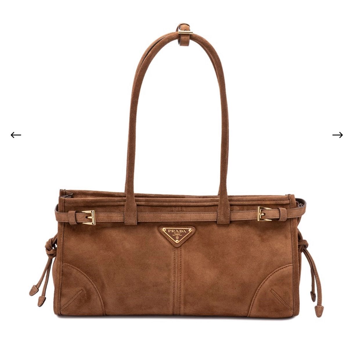 Prada Medium bonnie brown suede