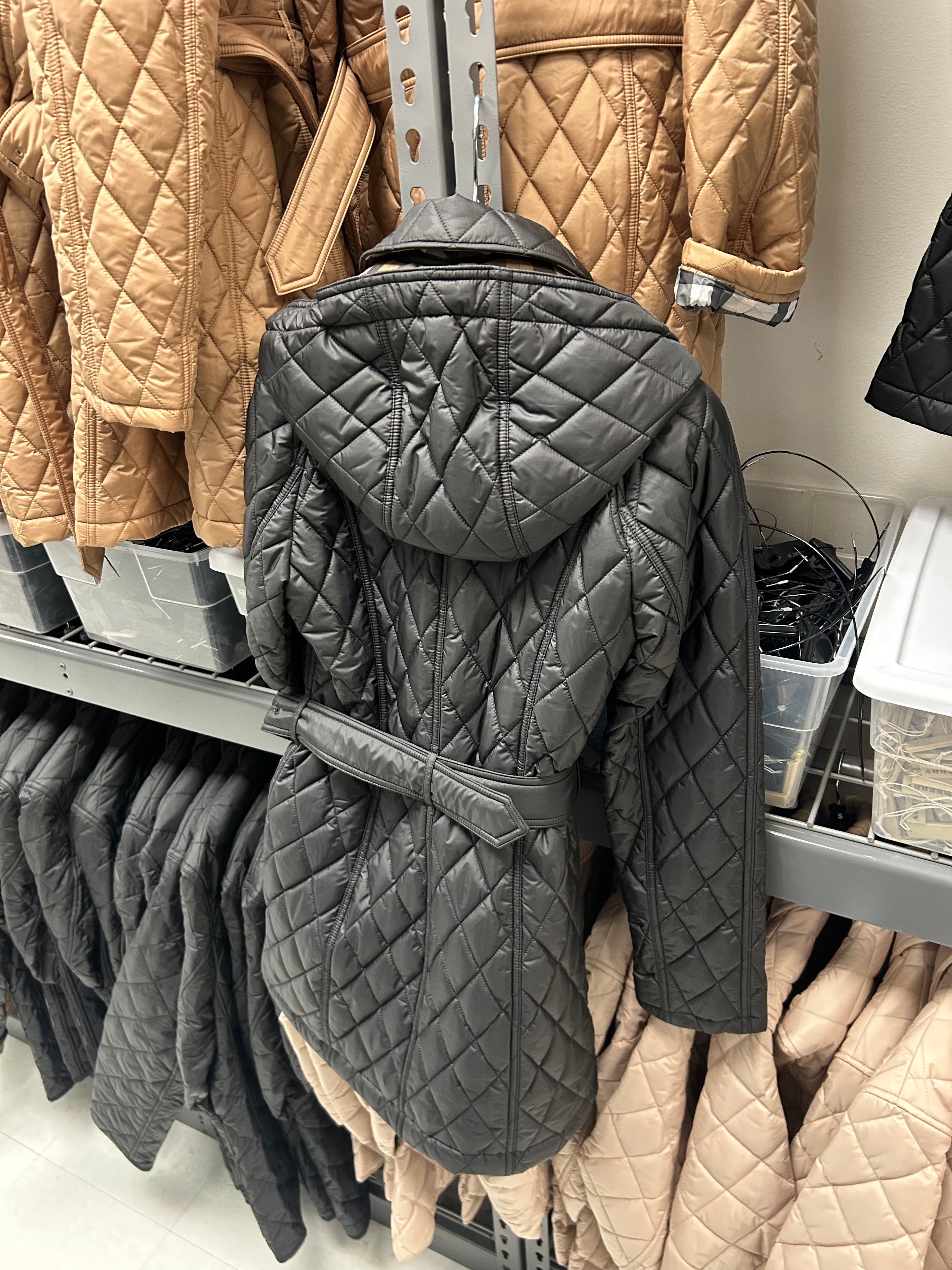 Bb quilted black coat size small