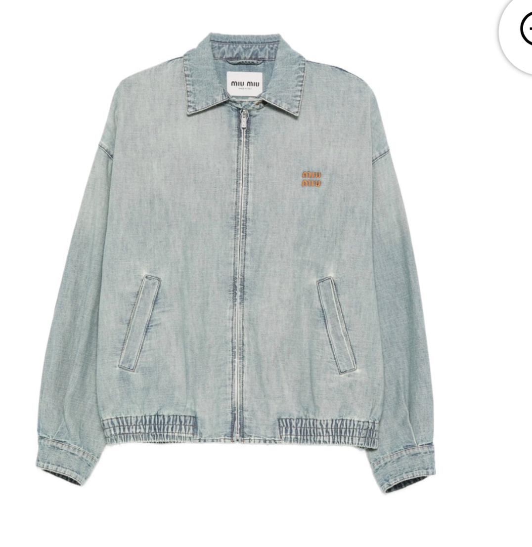 Miu miu Chambray blouson jacket denim 38it