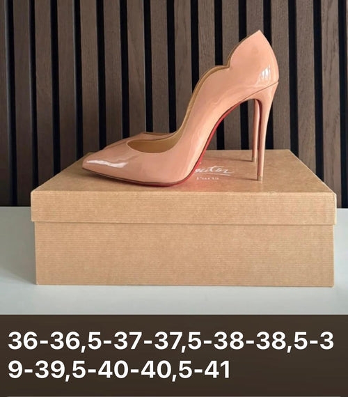 Cl Hot chick patent leather beige / nude size 36