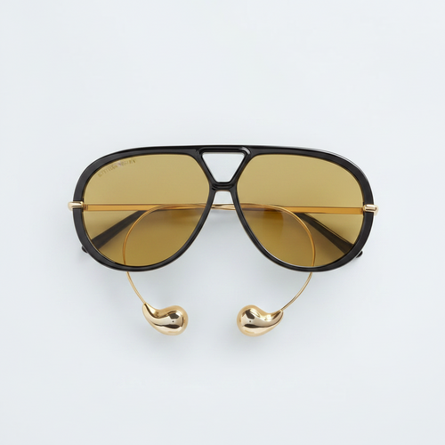 Bv aviator sunglasses yellow lens