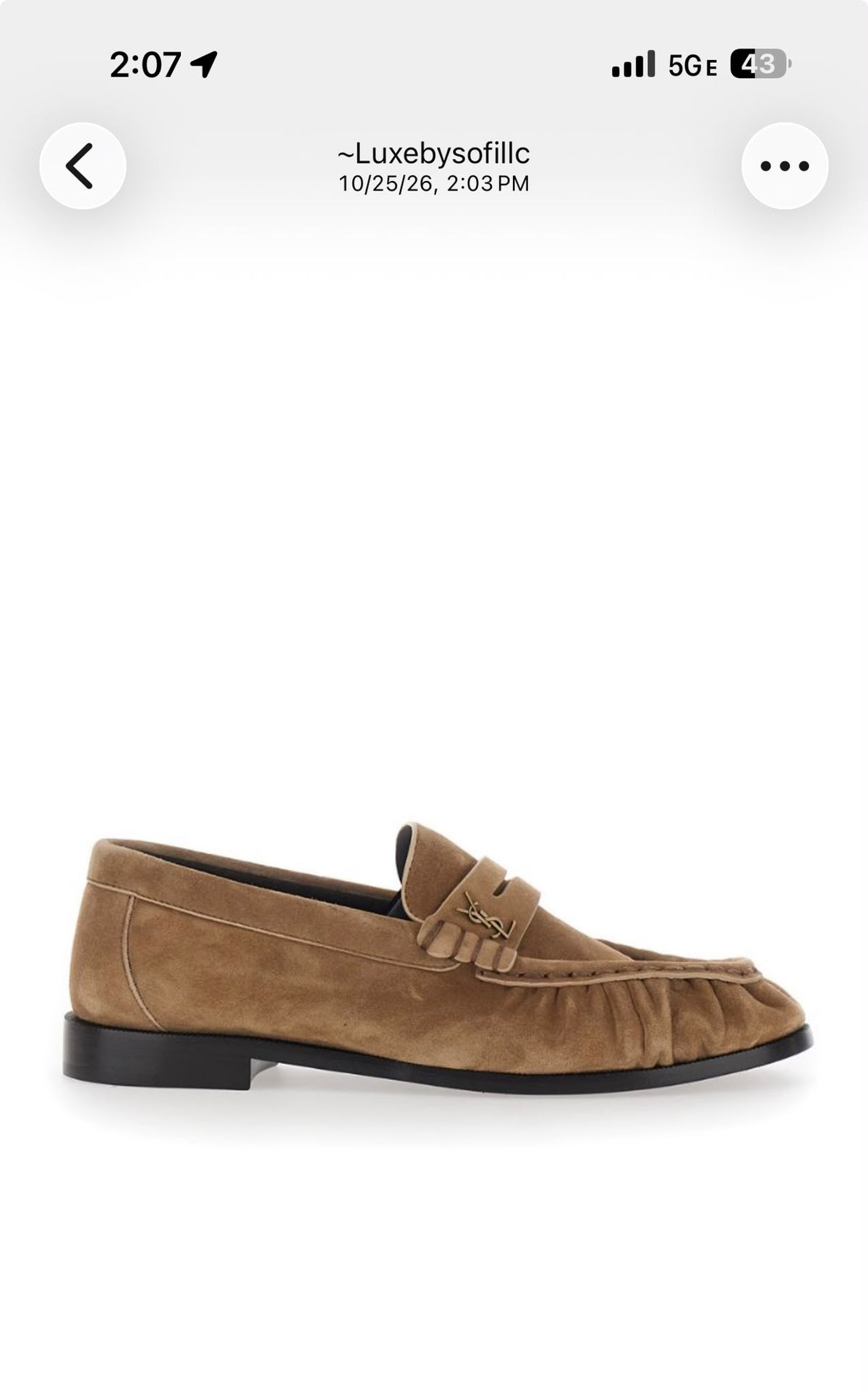 Ysl le loafer suede 41