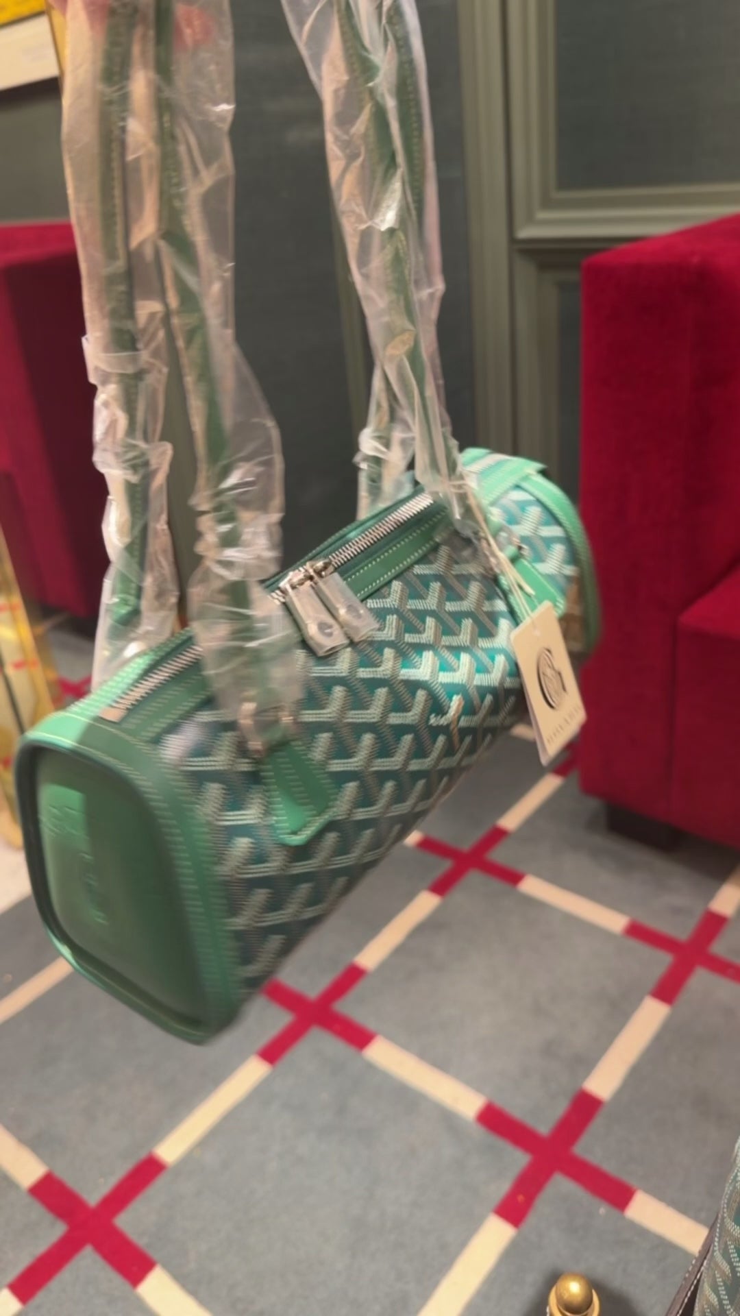 Bonbonniere shoulder bag green or gray